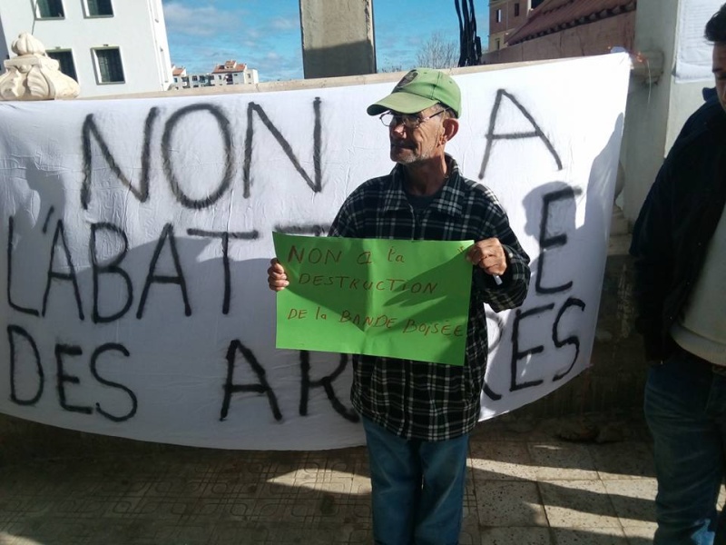 Lors d'un précédent rassemblement de protestation à Aokas. D. R.